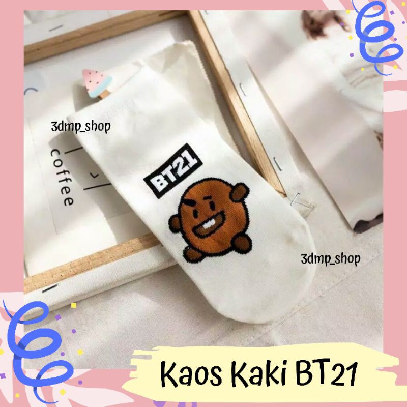 Kaos Kaki BT21 BTS KPOP Tata Koya Shooky Cooky Rj Chimmy