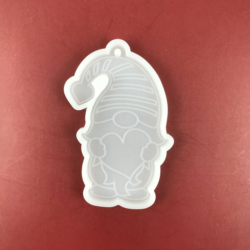 Siy Cetakan Epoksi Bentuk Santa Claus Kecil Dengan Lubang Gantungan Kunci