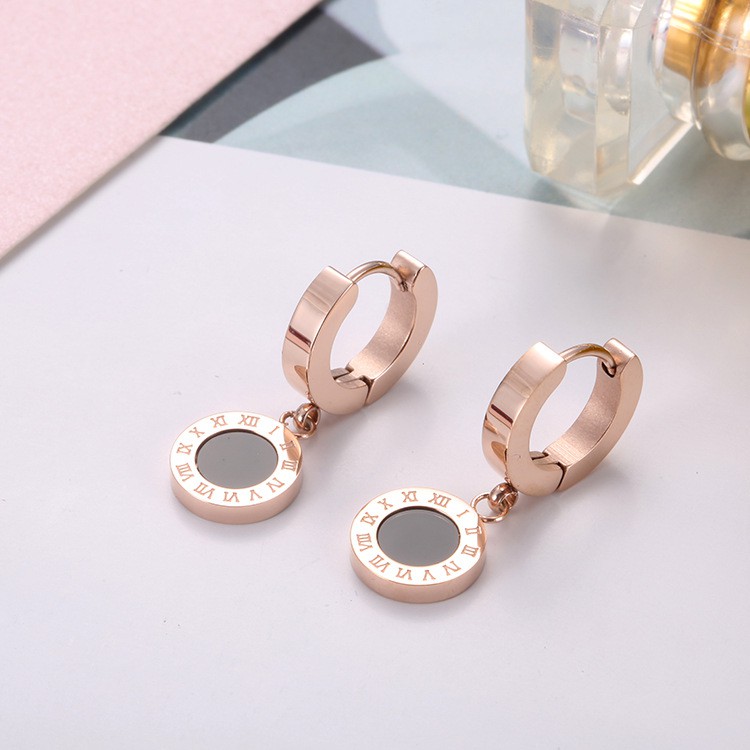 Anting hoop Wanita Titanium korea style Anti karat - ercassia