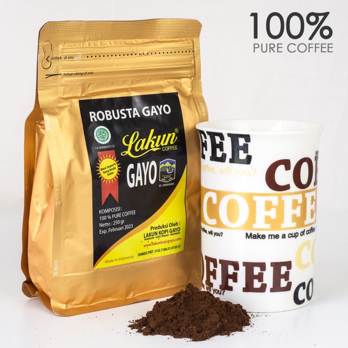 

(TERLARIS) Kopi Robusta Lakun Gayo 250gr