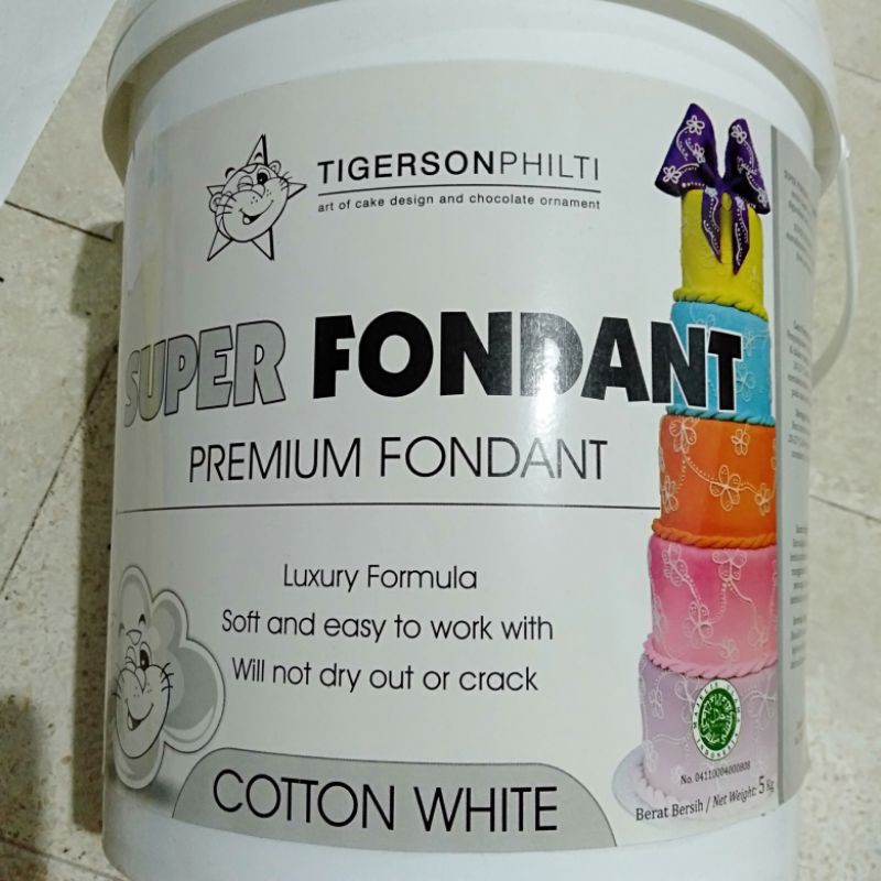 

Tigerson Philti Super Fondant Premium Fondant Cotton White 250g | fondan tigerson putih 250g