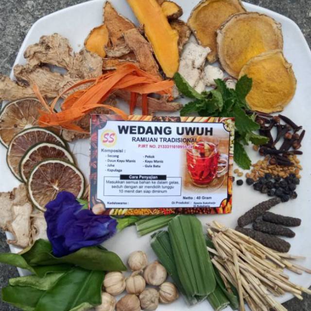 

Wedang Uwuh Original SS Khas Solo isi 10 pcs Include Gula Batu