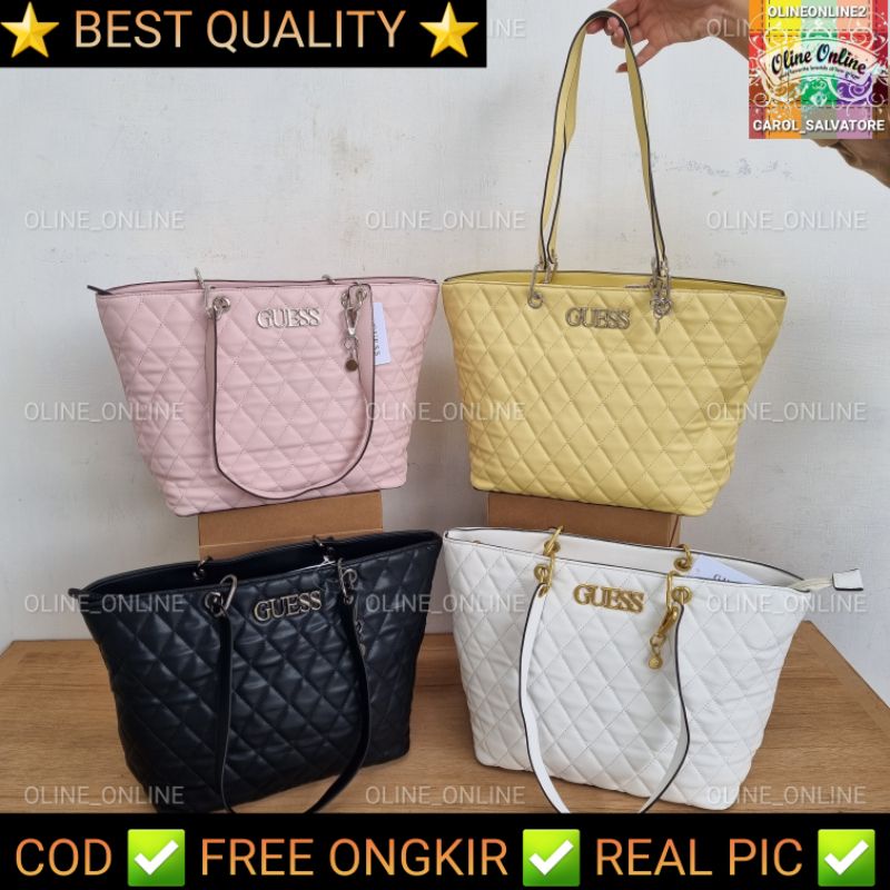 tas elliana tote bag yellow pink white black quilted neverfull gs gb bag wanita office kantor dokumen