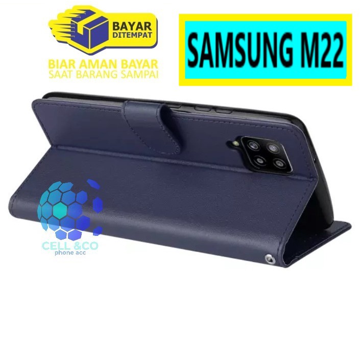 Flip cover SAMSUNG M22 Flip case buka tutup kesing hp casing flip case leather wallet