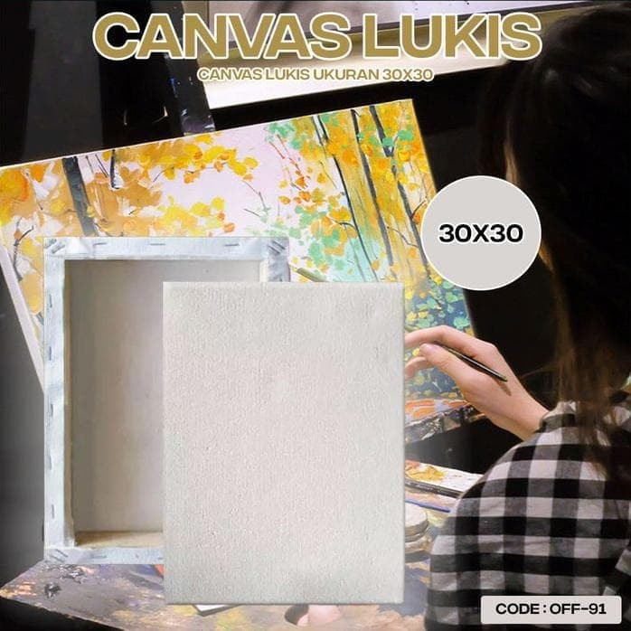 

KANVAS 30X30 kanvas lukis media painting menggambar kesenian