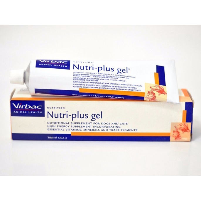 Virbac Nutriplus Gel 120gr vitamin anjing kucing terbaik Original Nutri Plus Gel