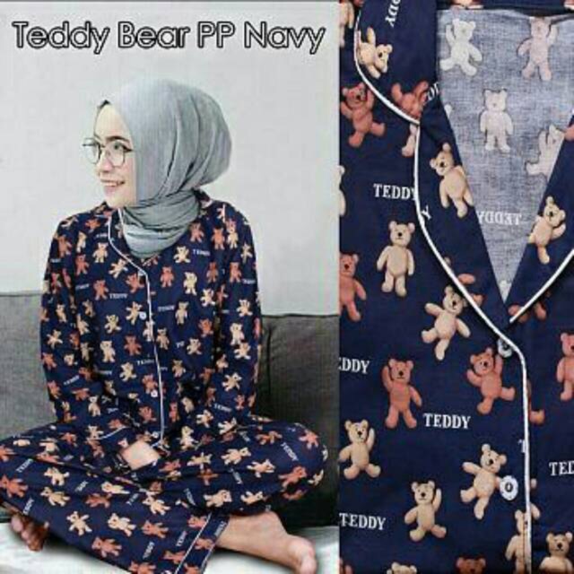 Pajamas Teddy Bear PP / Piyama wanita muslim kekinian