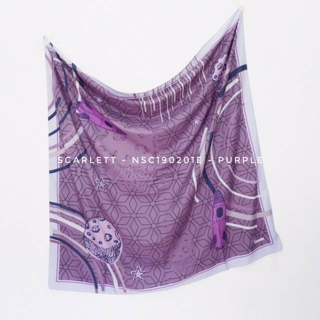 NUNAYA SCARF - SCARLETT JILBAB MOTIF SEGI EMPAT