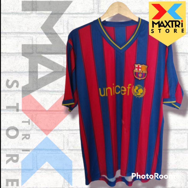 JERSEY BOLA BARCELONA FC JERSEY SECOND PRINTING JERSEY RETRO LAWAS