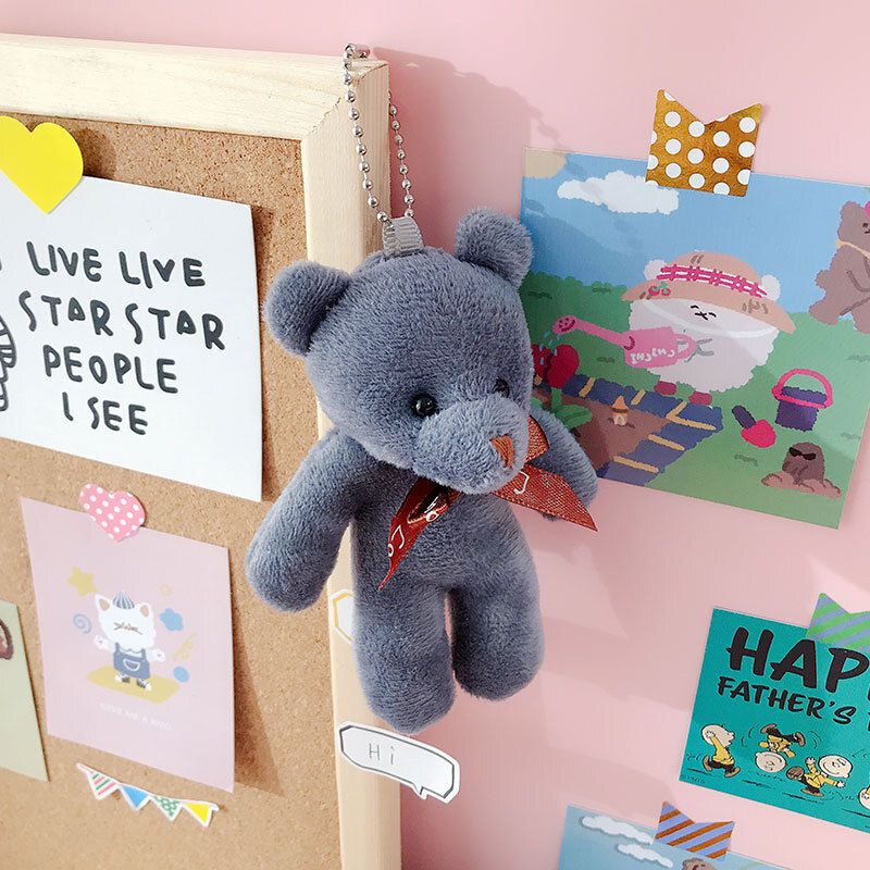 12cm Teddy Bear Plush Toy Siamese Bear Doll Bear Toy Small Gift Factory Wholesale Key Chain Pendant Gifts For Boyfriends