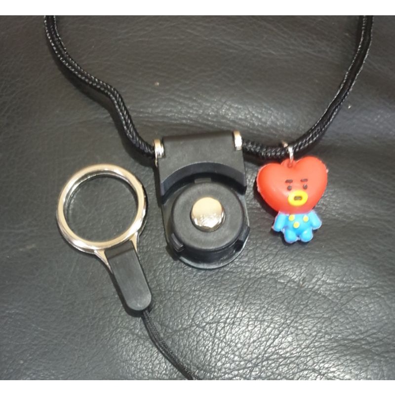 BUNETS STRAP HP BT21 TOMBOL KLIK TALI GANTUNGAN HP