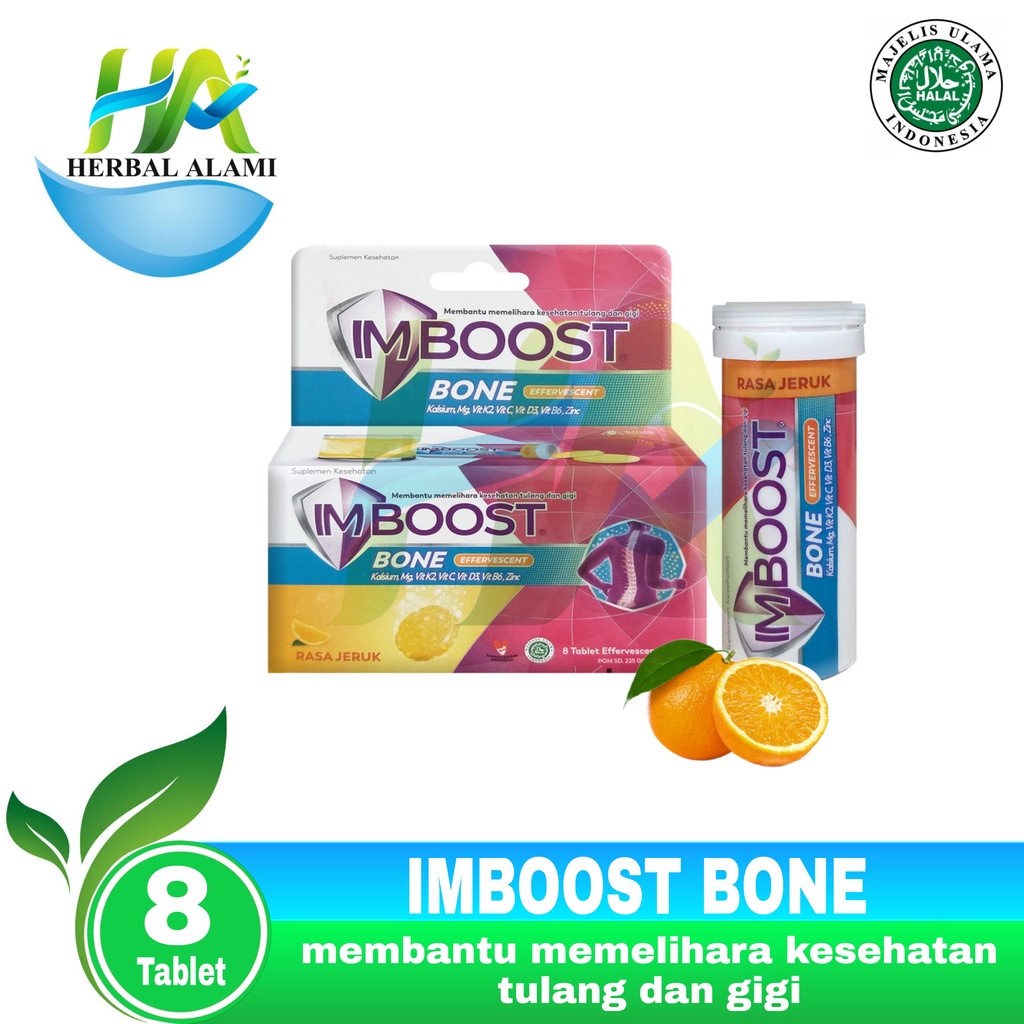 Imboost Bone Effervescent - Vitamin K2 &amp; Magnesium Untuk Tulang &amp; Gigi