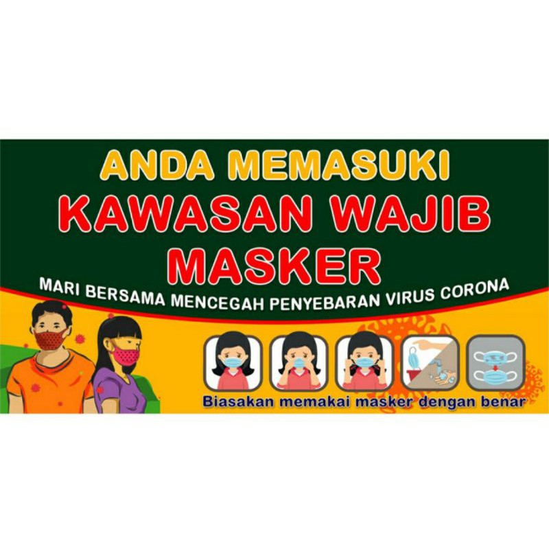BANNER FLEKSI KAWASAN WAJIB MASKER
