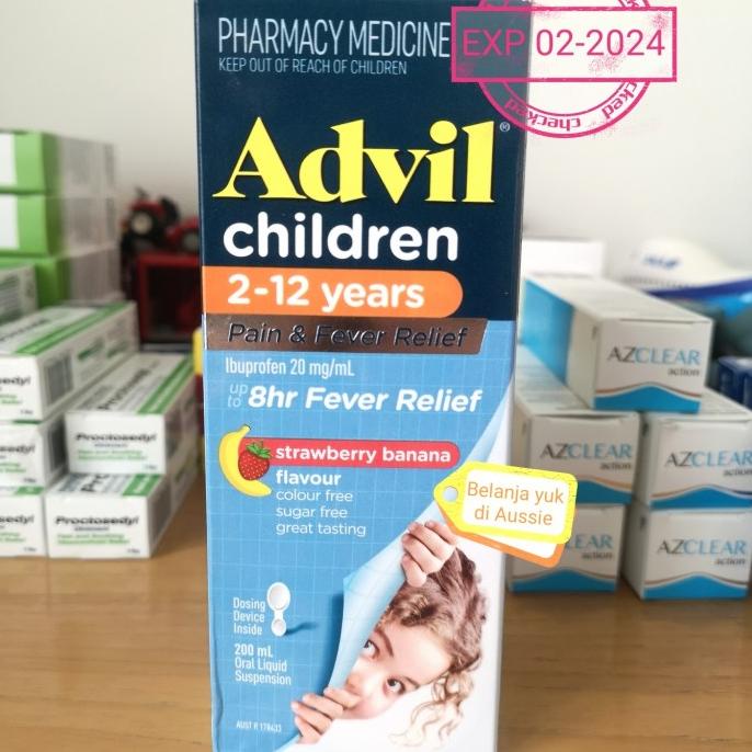 Jual Advil Children 212 Years Ibuprofen 20Mg/Ml Strawberry Banana