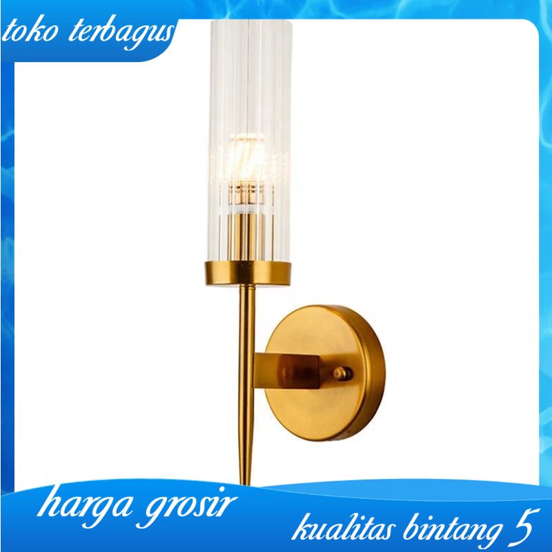 Lampu Dinding Hias Kaca Premium Gold Wall Glass Sconce Lamp Luxury