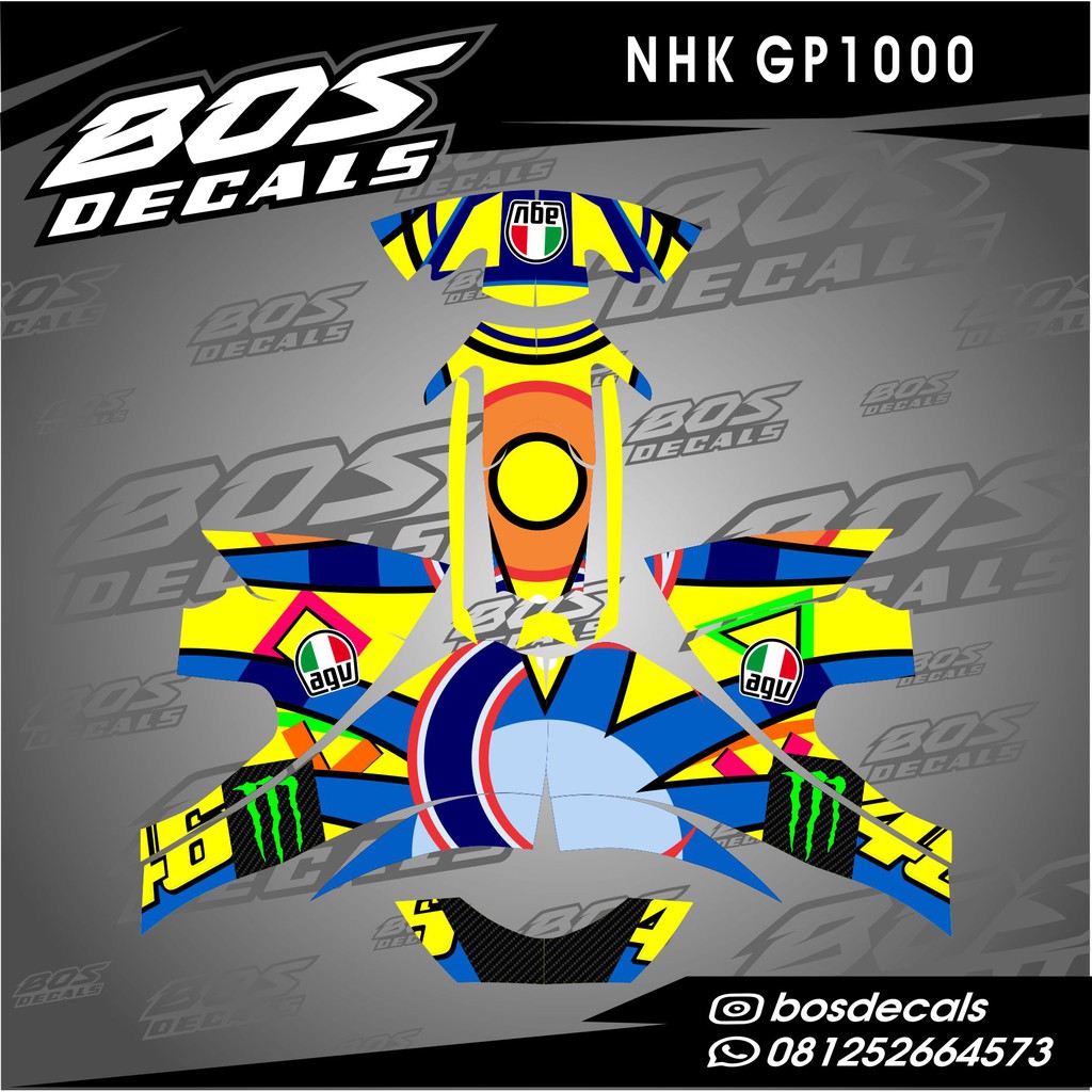 DECAL STICKER HELM NHK GP1000 001