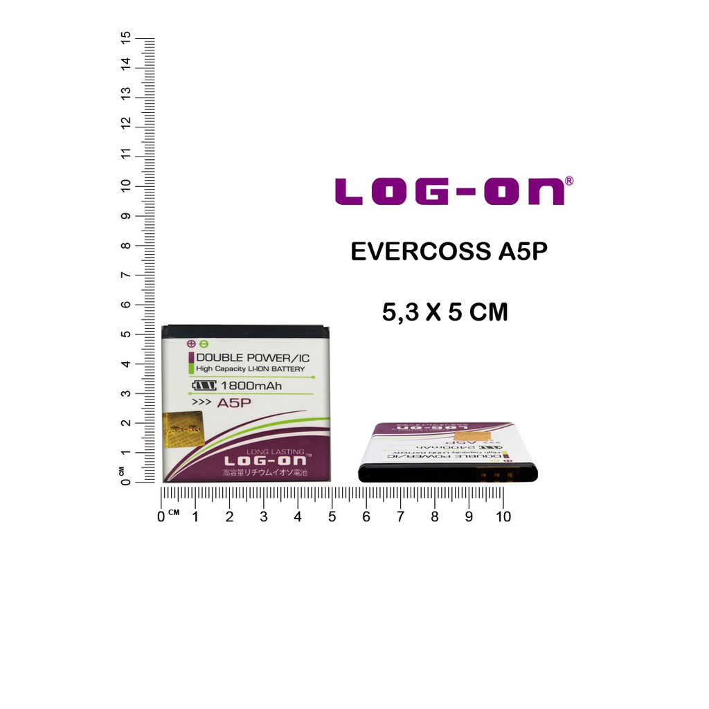 BATERAI EVERCOSS A5P - LOG ON DOUBLE POWER BATTERY BATRE