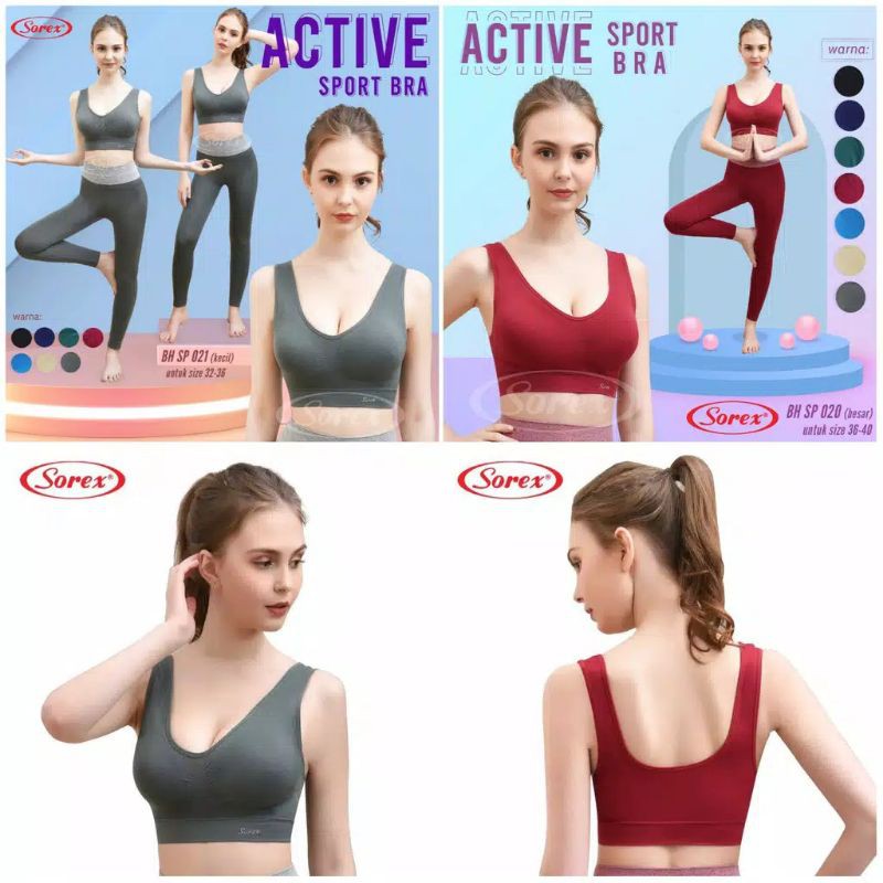 SOREX Sport Bra Stretch SP 020  Size Besar Busa Tipis Tanpa Kawat