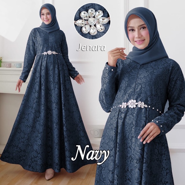 Gamis MAXI BRUKAT PESTA muslimah dress baju gaun kondangan