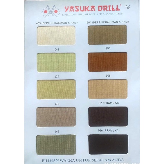 bahan celana/kain drill Japan drill