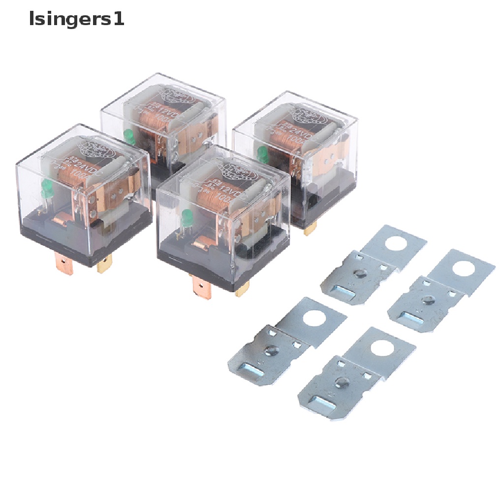 (lsingers1) Relay spdt control Mobil 12v / 24v 100a 4pin / 5pin Tahan Air