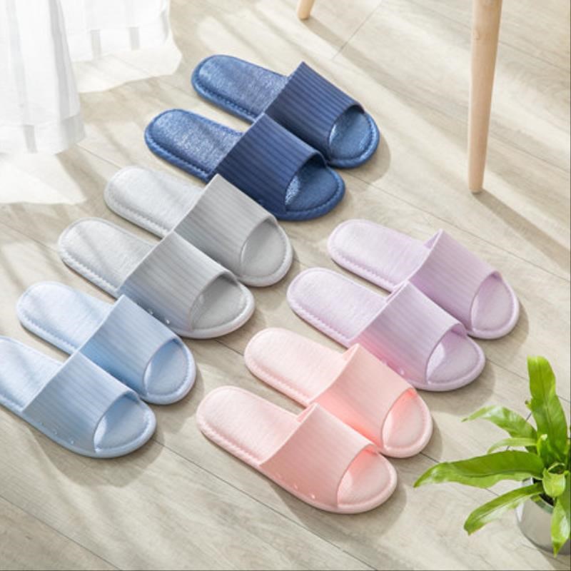 STT Sandal Slop Karet Polos 6500 Sendal Rumah Berkualitas Motif Garis Zigzag Sendal Kamar Mandi EVA Empuk Sendal Karet Couple Garis Home Slipper Anti Slip Wanita Pria Gaya Korea Murah Import-2