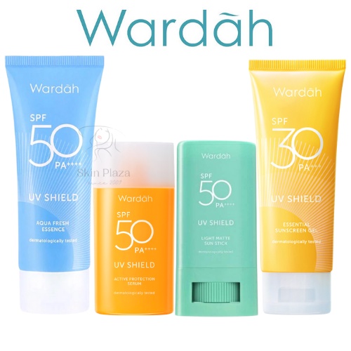 Wardah UV Shield Essential Gel SPF 30 Sunblock Sunscreen Sun Care Aqua Fresh Active Protection Light Matte Sun Stick SPF 50