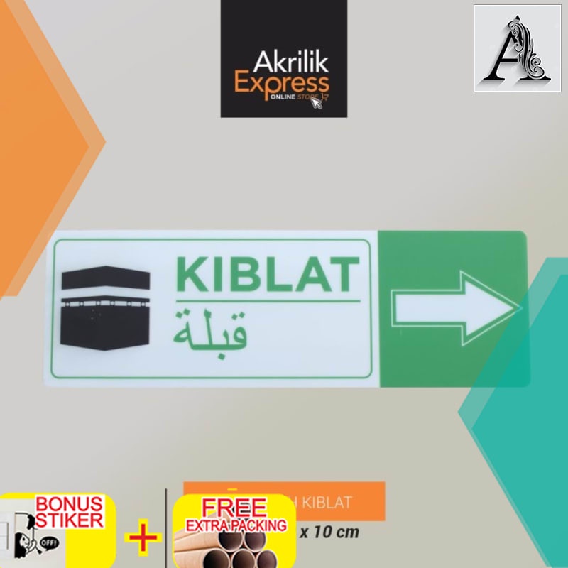 

Grosir Sign kiblat / penunjuk arah / penanda kiblat
