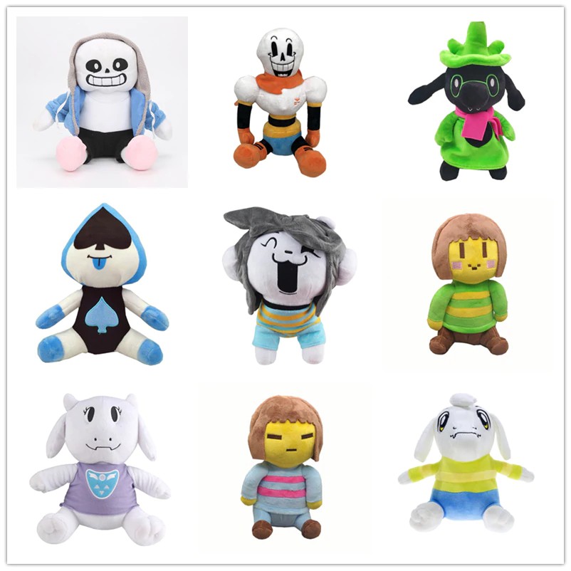 mainan 9 Styles Undertale Plush Toy Doll  Sans Frisk Chara Asriel Lancer Temmie Toriel  Stuffed