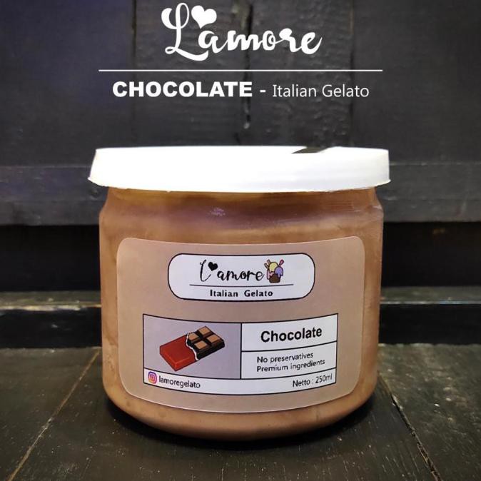 

Chocolate Gelato By Lamore - 250 Ml Ready Stok