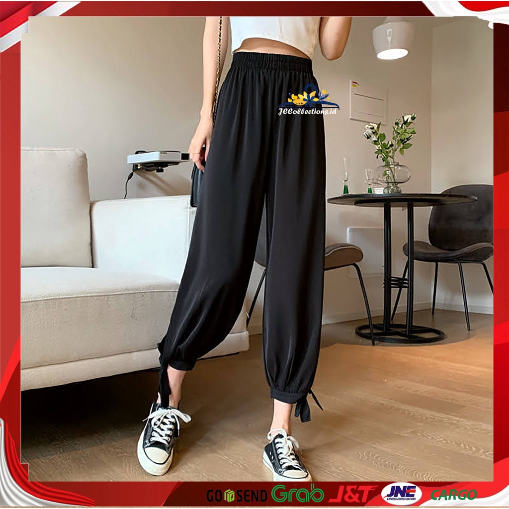 Celana Panjang Wanita Murah Gaya Korea Variasi tali Yasmmine JCCollections