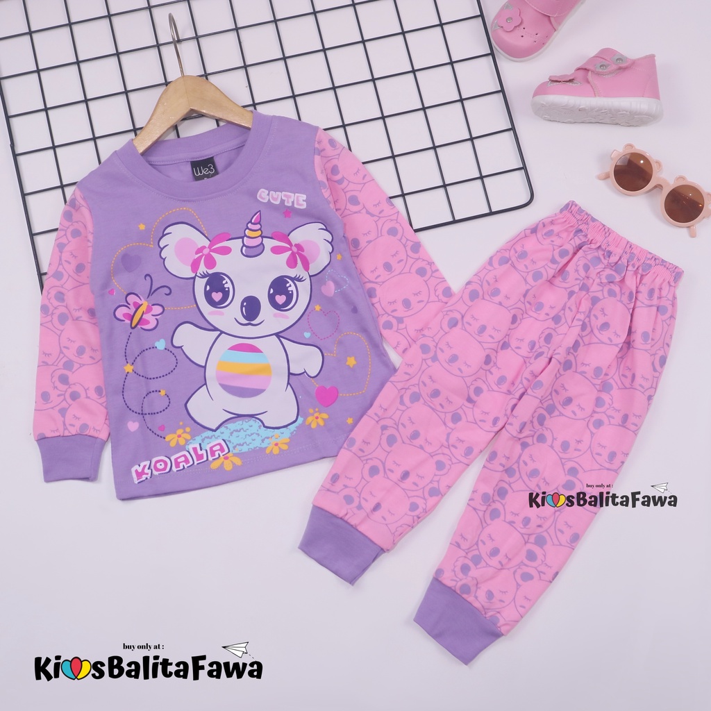 (4-6 Tahun) Piyama Za-ra Kids / EXPORT Quality Baju Tidur Karakter Kaos Lengan Celana Panjang