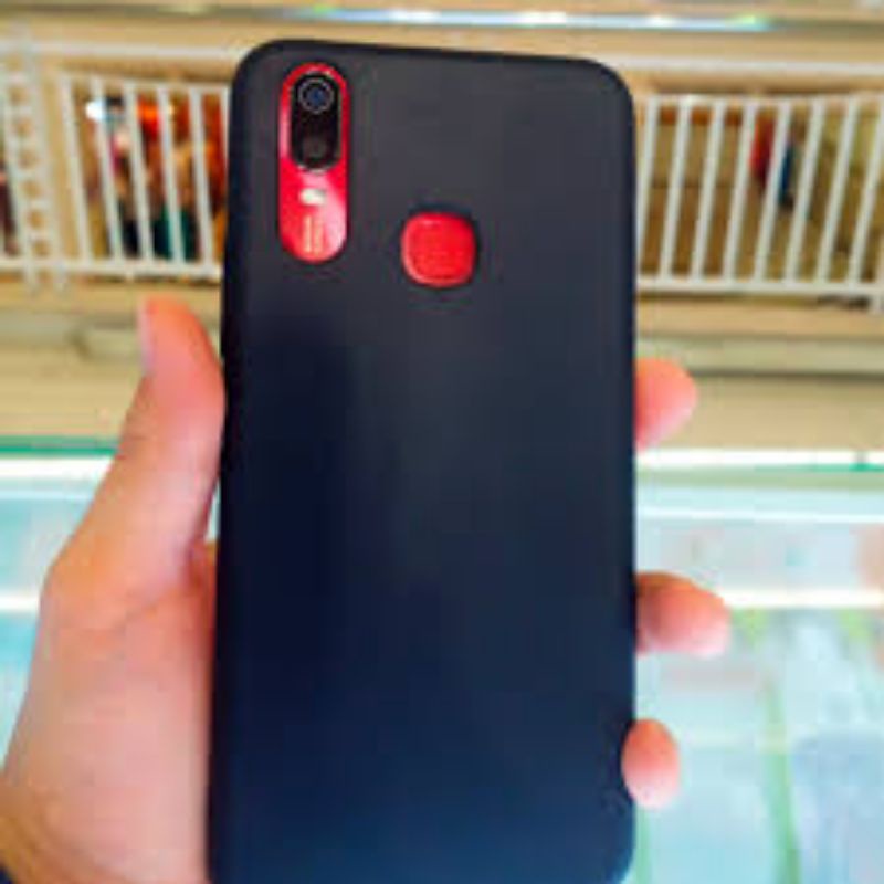 Premium Soft Case Black Matte HP Vivo Y12i Casing Silikon Slim Blackmatte Hitam Polos Murah