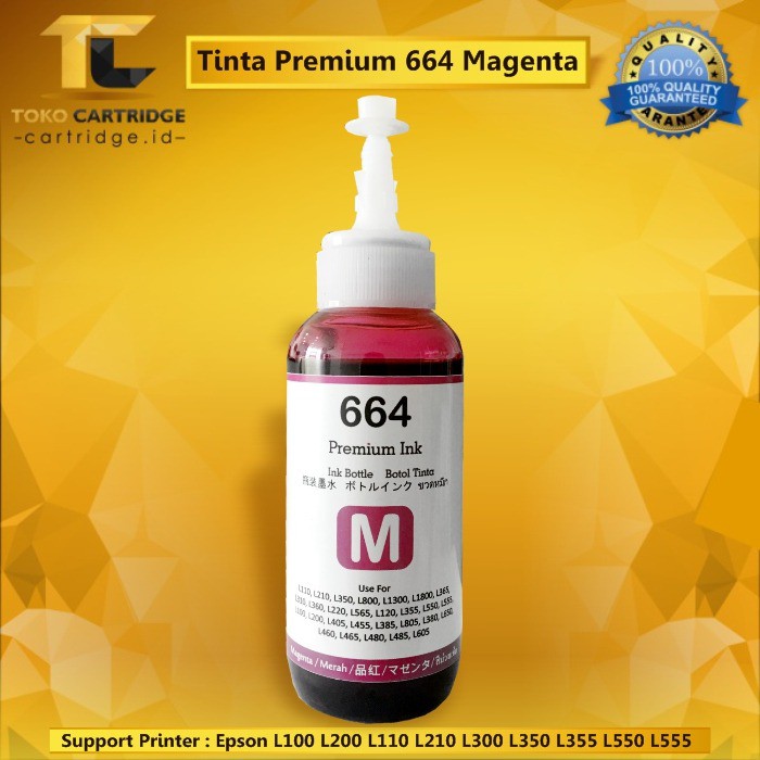 Tinta refill isi ulang Epson Magenta 100 ML Premium Grade, Dye Base