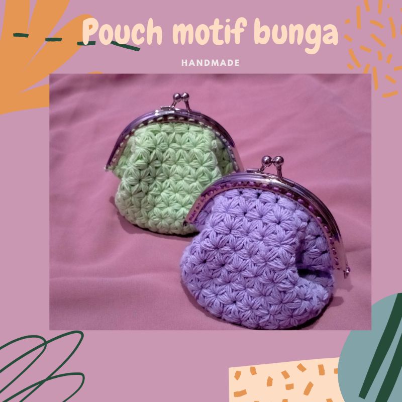 Dompet koin rajut mini  / Dompet koin rajut behel