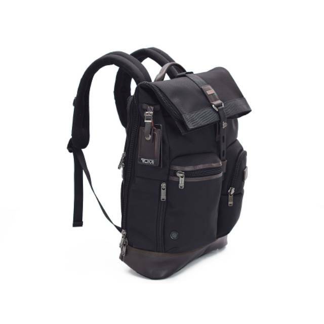 Backpack Tumi Alpha Bravo Luke Roll Top Hitam SO222388