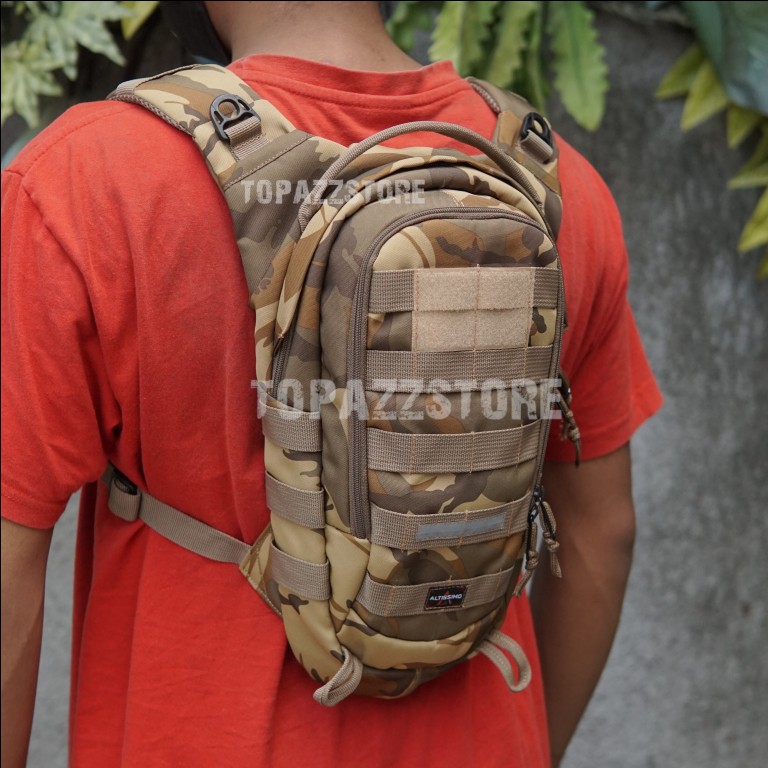 Tas Hydropack Tas Sepeda Tas Gowes Army Tactical Tentara Loreng Gurun Polisi Militer TNI Altissimo