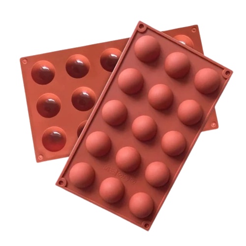 Cetakan Coklat Silicone 15 Grid Dome Setengah Lingkaran 15 Grid Baking Molds Silicone Cetakan Dome Coklat Jelly Pudding Es Batu Silicone 15 Grid TERMURAH TERLARIS