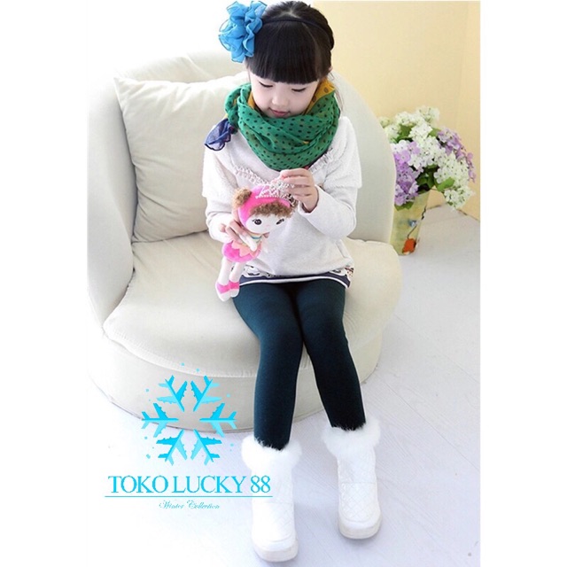 IMPORT MOLLAD Legging Thermal Kids Anak Wool Velvet Winter Musim Dingin