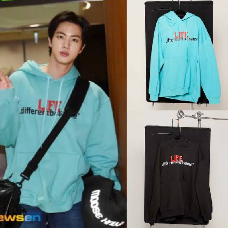 Jaket Hoodie BTS Seok Jin Life Differentbutsame