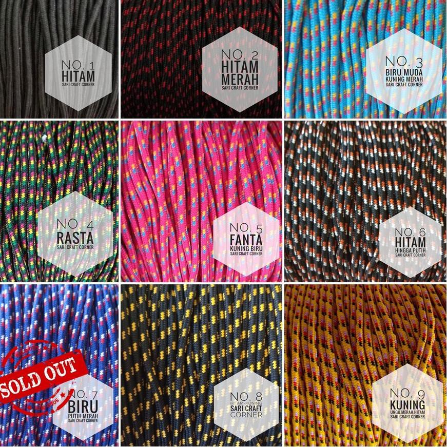 

Harga Spesial-753 Per 5 meter - Tali Prusik 3mm Variasi 1-20