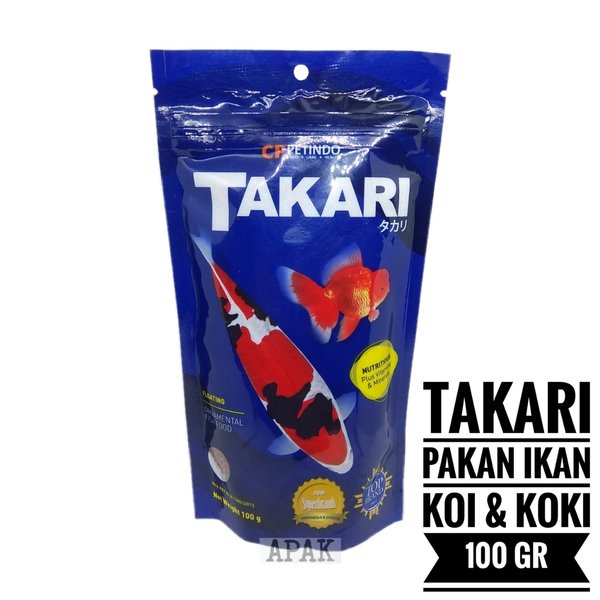 pakan ikan takari, takari 100 gram, pakan ikan koi takari, pakan takari, pelet ikan takari, pelet ta