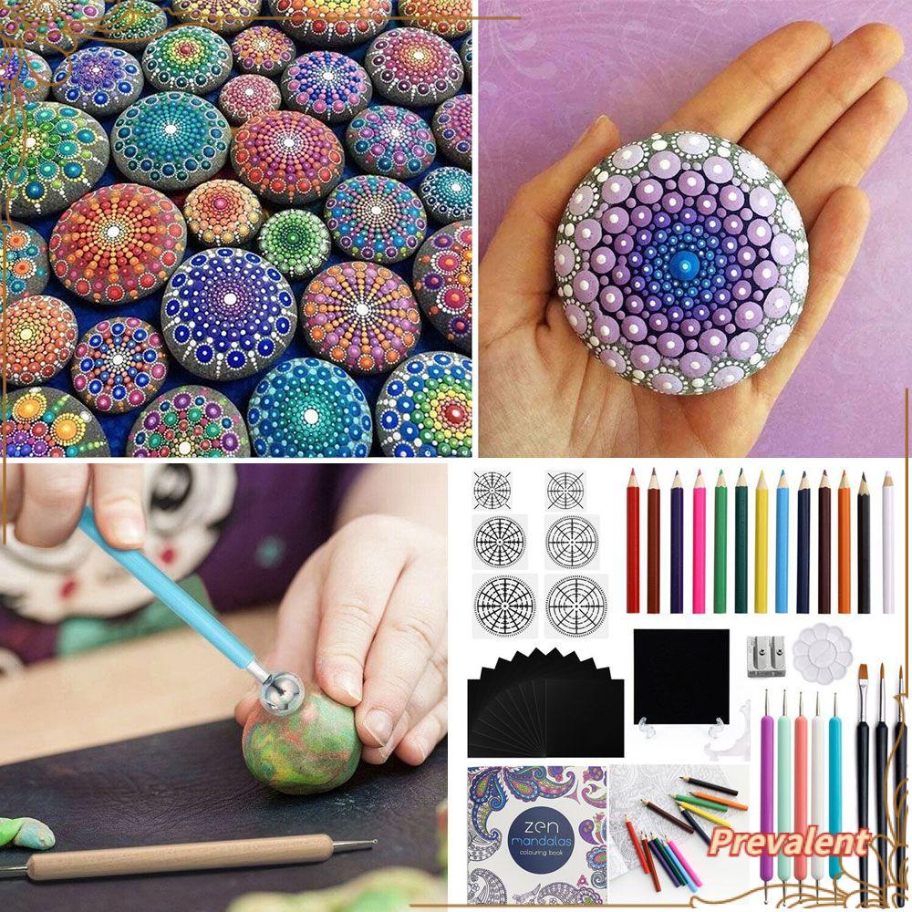 41pcs / set Pen Dotting Mandala Untuk Kerajinan Tanah Liat