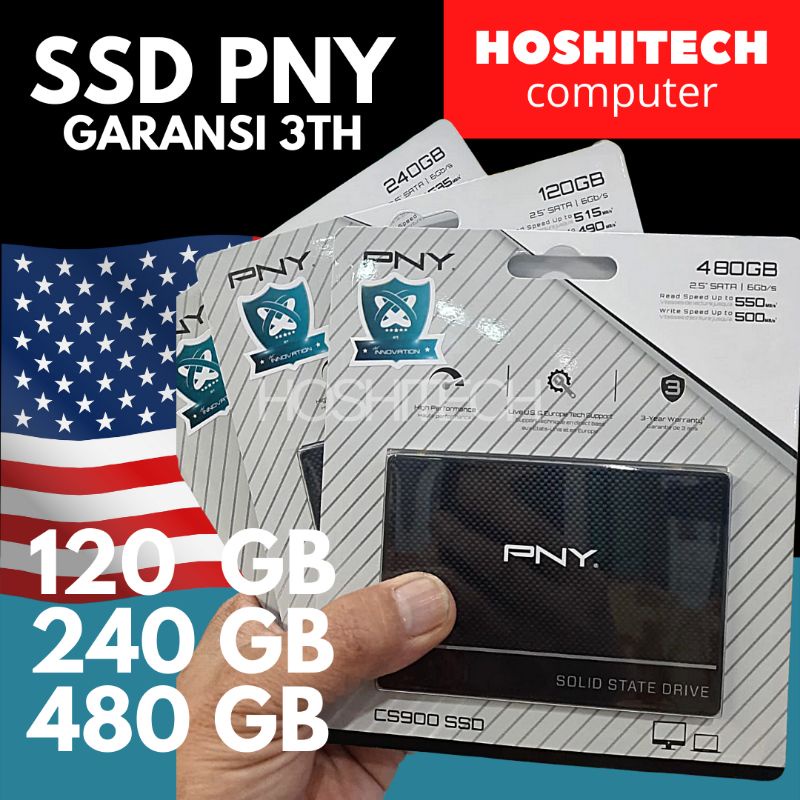 SSD PNY CS900 120GB 240GB 480GB 1TB SATA III UP 550 MBPS GARANSI 3TH