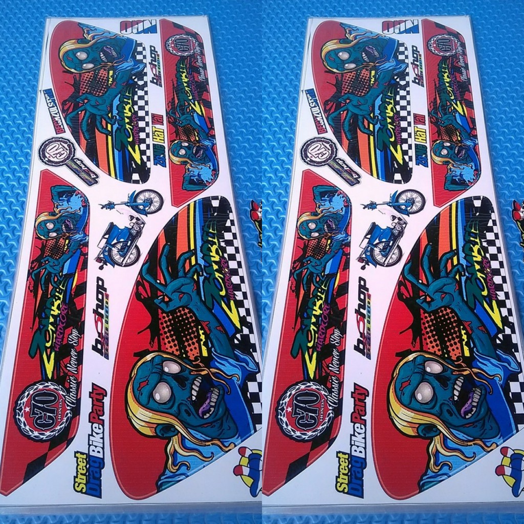 Striping Sticker Lis Motor Variasi Motor C70 Honda Pitung