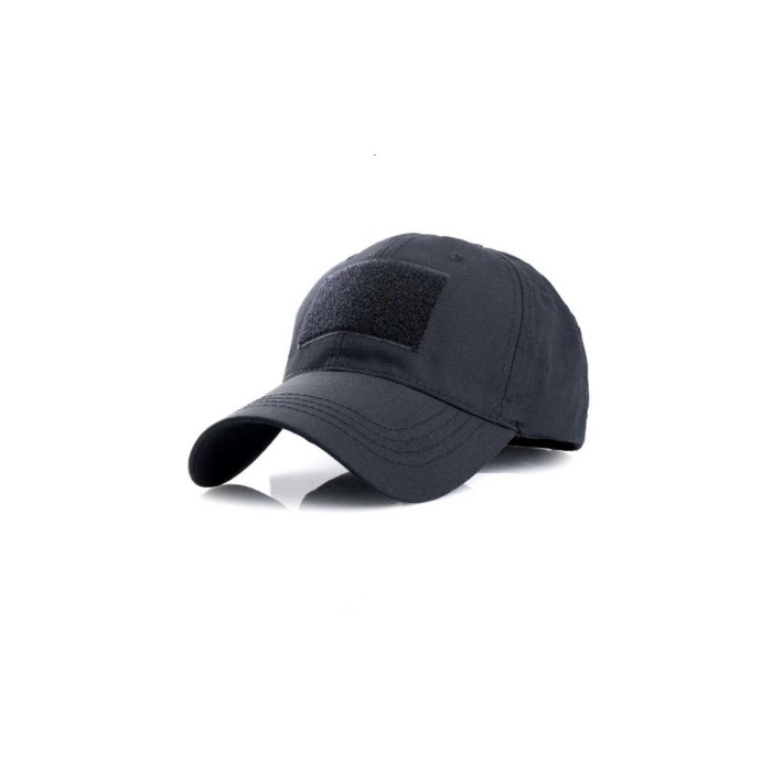 Hamlin Drsh Topi Mesh Baseball Army Look Cap with Velcro - Black