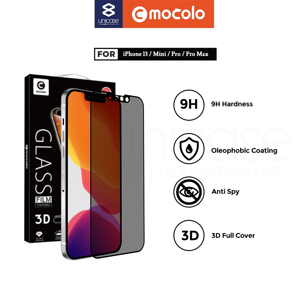 Jual Tempered Glass Iphone 13 Pro Max Mini Mocolo 3d Privacy Full Cover Shopee Indonesia