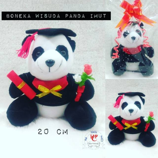 

boneka wisuda lucu lucu gratis bungkus plastik pita