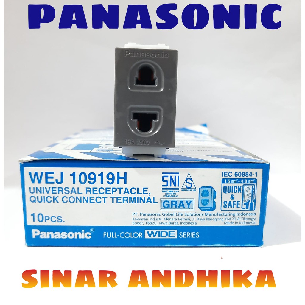 MATA STOP KONTAK UNIVERSAL GRAY PANASONIC WEJ 10919H