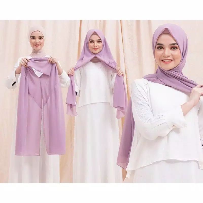 PASHMINA SQUARE INSTAN Ceruty babydoll premium